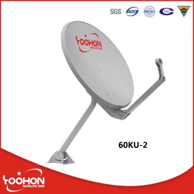 Antena de satélite de banda Ku de 60 cm Antena de TV Antena parabólica